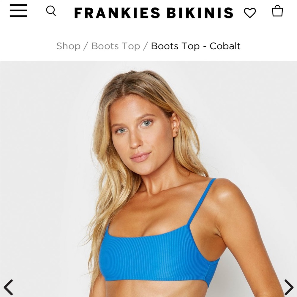 Frankies Bikini Boots Top - Cobalt Blue